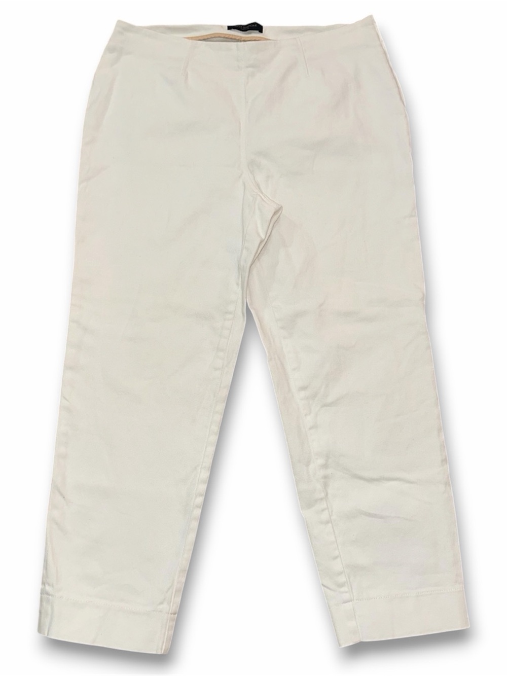 Piazza Sempione Audrey Cotton Stretch Cropped Pants White
